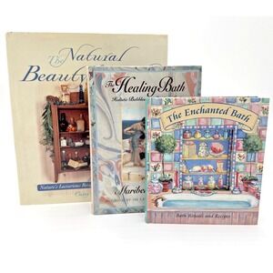 Natural Beauty and Bath, Healing Bath, Enchanted Bath Lot of 3 Books 1990s